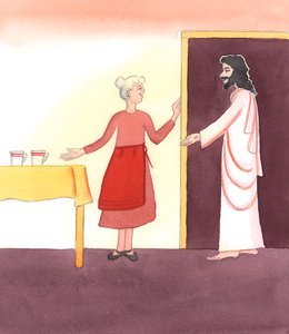 Wenn wir Christus in der Heiligen Kommunion herzlich willkommen heißen und dann mit ihm sprechen, ist es, als ob wir ihn zu einem fröhlichen Treffen in eine Küche einladen von Elizabeth Wang