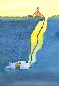 Unser Gebet ist wie eine Rettungsleine, die vom Himmel herabgelassen wird, um denen zu helfen, die in Schwierigkeiten verloren und gefangen sind