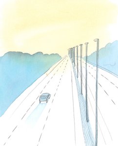 Jemand, der einen demütigen, stillen, beharrlichen Weg des Gebets und der Treue zu Gott geht, ist auf dem Weg zum Himmel, 2004 von Elizabeth Wang