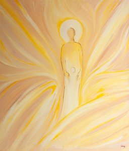 St. Anna empfing in ihrem Schoß die Unbefleckte, wie eine Hostie; die Jungfrau Maria, die die Mutter Gottes werden sollte