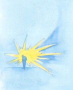 Der Vater im Himmel sieht eine kleine Gestalt, die vor ihm verneigt und wie ein Diamant erstrahlt. Keine Narbe bleibt von lange vergebenen Sünden von Elizabeth Wang