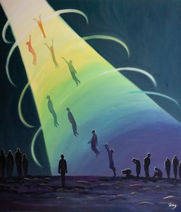 Die Seelen des Fegefeuers werden in Gottes Glückseligkeit gezogen, sobald sie die Helligkeit seiner Herrlichkeit ertragen können von Elizabeth Wang