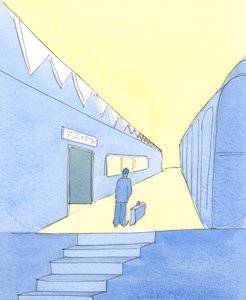 Diejenigen, die aus dem Tod bereit für den Himmel hervorgehen, und diejenigen, die nach der Reinigung aus dem Fegefeuer hervorgehen, sind wie Menschen, die endlich auf einem Bahnsteig am Bahnhof stehen, mit gepackten Taschen.