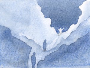 Durch Schicht um Schicht führte mich Christus über alle Bilder hinaus in Gottes dunkles Universum innerhalb der Seele von Elizabeth Wang
