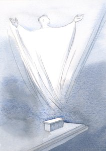 Welch großes Opfer steigt von unserem kleinen Altar auf, während Christus unser einziges Gebet spricht, die Hände zum Vater ausgestreckt.