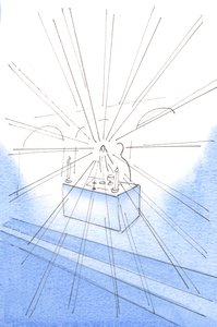 Als ich Christus mit Liebe begrüßte, sah ich ein blendendes Licht um die Heilige Hostie herum leuchten: das Licht Christi, 2003
