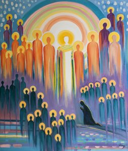 Wenn wir bei der Messe beten, sind wir mit Christus in Herrlichkeit und mit der Versammlung seiner Heiligen und den Seelen des Fegefeuers vereint