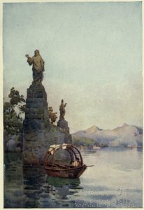 Eingang zur Villa Arconati, Lago di Como, Illustration aus 