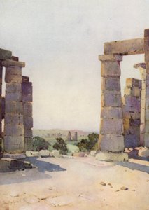 Die Kolosse vom Ramesseum am frühen Morgen