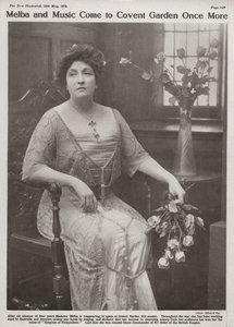Dame Nellie Melba, australische Opernsängerin von Elliott and Fry Photography Studio