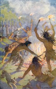 Am Abend, als sie ein großes Geräusch unter ihnen hörten, gingen die Kommissare hinaus, um zu sehen, was los war