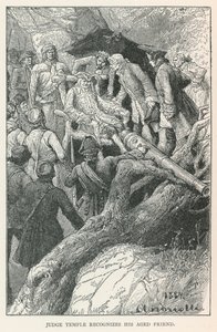 Richter Temple erkennt seinen alten Freund (Gravur)