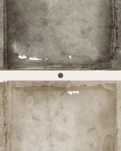Verwitterte Papierpatina