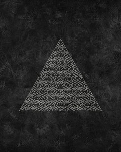 Geometrisches Labyrinth Dreieck