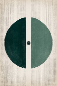 Minimalistischer geteilter grüner Kreis