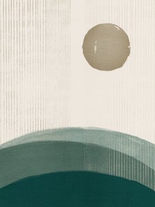 Gelassener grüner Horizont