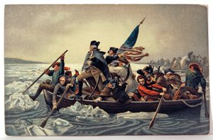 Geschichte. USA. George Washington überquert den Delaware