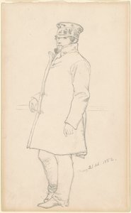 Mann mit Mütze und Mantel