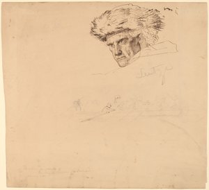 Studien für "Washington überquert den Delaware" (Vorderseite) von Emanuel Gottlieb Leutze