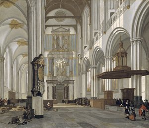 Innenraum der Nieuwe Kerk, Amsterdam, 1657 von Emanuel de Witte