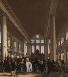 Innenansicht der Portugiesischen Synagoge in Amsterdam von Emanuel de Witte