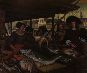 Der Neue Fischmarkt in Amsterdam von Emanuel de Witte