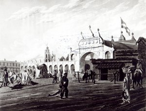 Marktplatz, graviert von Daniel Havell, 1820