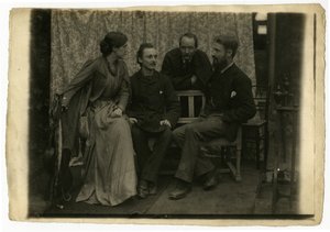 May Morris, H. H. Sparling, Emery Walker und George Bernard Shaw