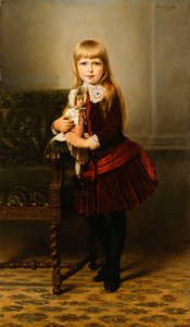 Porträt eines jungen Mädchens mit einer Puppe, 1887