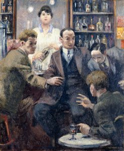Diskussion in einer Bar