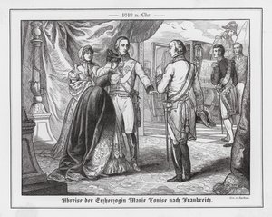 Abreise der Erzherzogin Marie Louise von Österreich nach Frankreich von Emil Eugen Sachsse