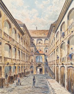 Der erste Hof der Salzgries-Kaserne in Wien