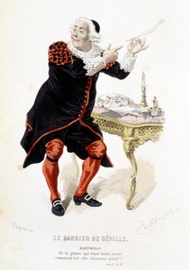 Bartholo in „Der Barbier von Sevilla“ - in „Gesammelte Werke von Beaumarchais“, Zeichnungen von Emile Bayard, ed. Laplace Sanchez & cie, Paris von Emile Antoine Bayard
