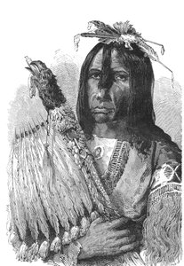 Häuptling der CREEKS-Indianer, aus dem Südosten der Vereinigten Staaten