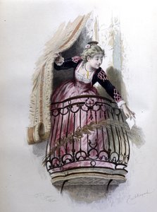 Rosine, Figur aus „Der Barbier von Sevilla“ von Beaumarchais, 1773. Illustration von Emile Bayard