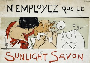 Verwenden Sie nur Sunlight-Seife, Mutter macht die Toilette ihres Kindes und Wäsche - von Berchmans, Ende des 19. Jahrhunderts