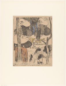 Drei bretonische Frauen und Kühe von Emile Bernard