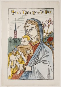 Heilige Maria Mutter Gottes mit einer Lilie von Emile Bernard