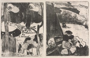 Les Bretonneries: Titelseite (Page de Titre) und Die Rückkehr von der Wallfahrt (Le Retour du Pardon) von Emile Bernard