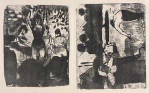 Sänger im Café-Konzert und Die Erntearbeiter (Les Moissonneurs) von Emile Bernard