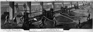 Forges de la Franche Comté: Walzwerke. Fabrik von Fraisans, Jura (39) von Emile Bourdelin