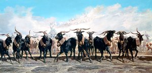 Lasst uns die Herde herausführen von Emile Charles Joseph Loubon