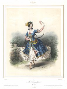 Französische Balletttänzerin Adele Dumilatre tanzt an der Pariser Oper, um 1840