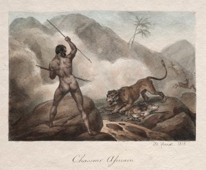 Afrikanischer Jäger von Emile Jean Horace Vernet