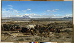 Mittagslager. Gemälde von Emile Loubon (1809-1863). Musée Granet, Aix-en-Provence von Emile Loubon