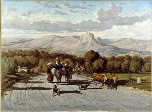 Die Route von Nizza nach Antibes von Emile Loubon