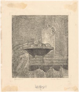 Stillleben mit Krug und Obstschale