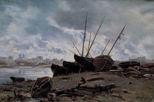Boote gestrandet in Dieppe