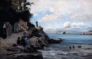 Samstag am Frauenbadestrand, 1876