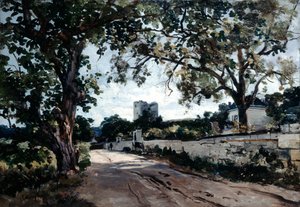 Der Weg nach Mauvieres am Abend, 1884